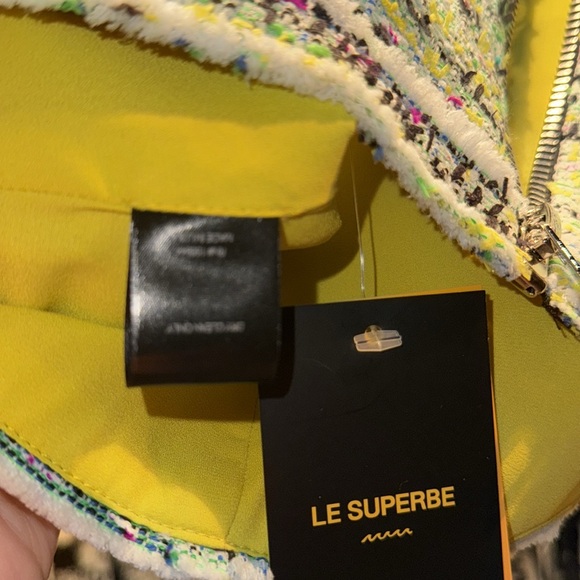 Le Superbe Tweed crop Top Zipper Back, Le Superbe Beach Tweed Crop Top - Picture 9 of 9